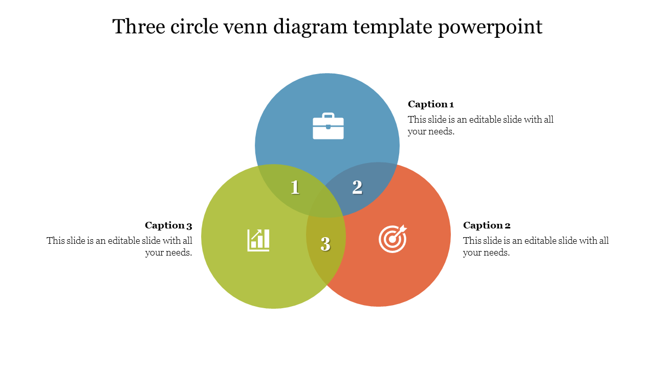 3 circle venn diagram template powerpoint